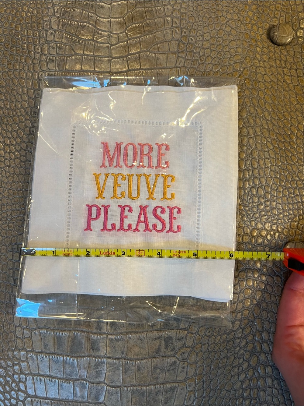 Embroidered Cocktail Napkins - Picture 4 of 5
